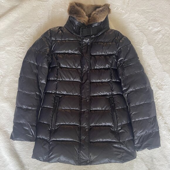 S13 NEW YORK Duck Down Feather Insulated Winter Black Puffer Parka Jacket Size:L - Picture 1 of 10